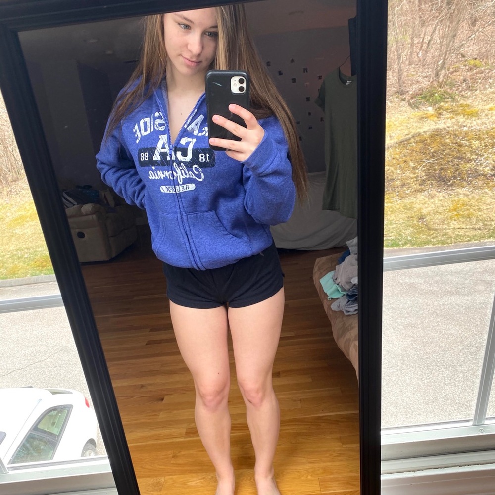 california blue zip up